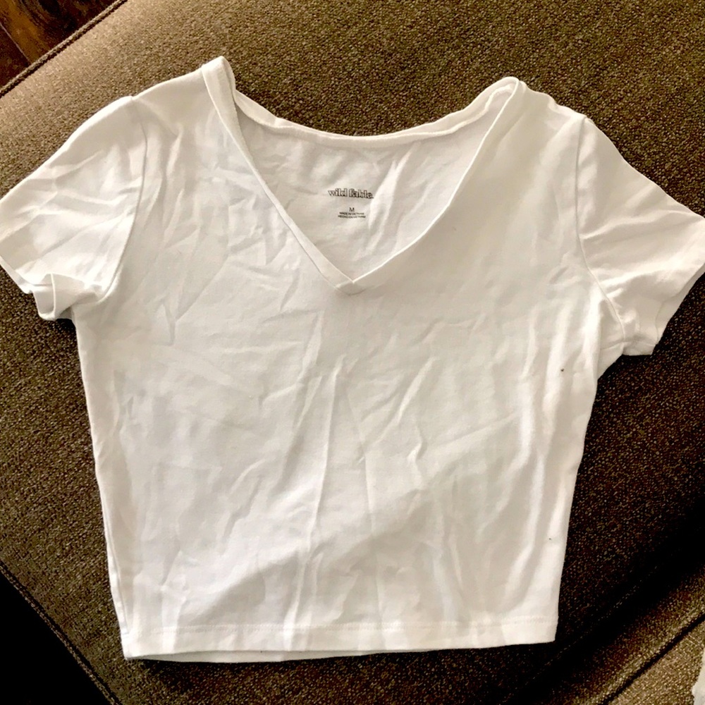 white crop top